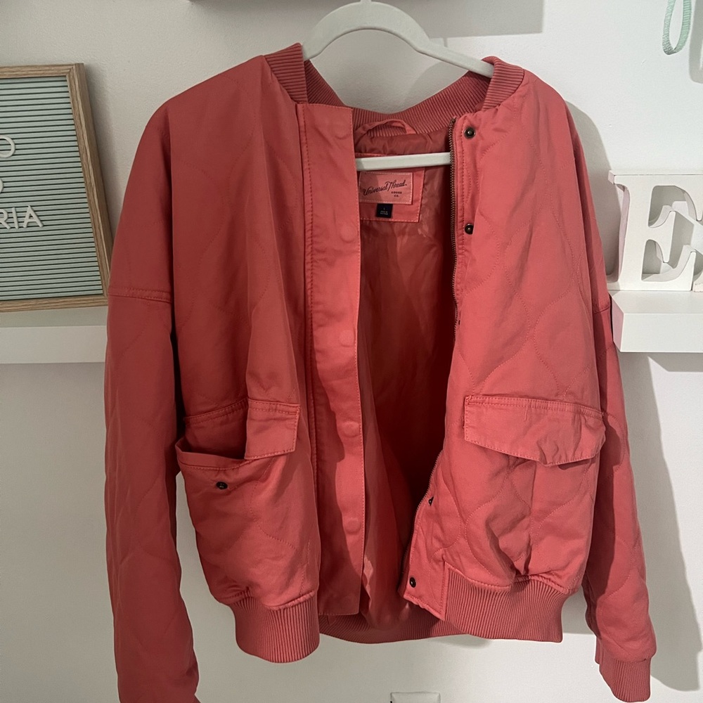 Dusty peach puffer jacket